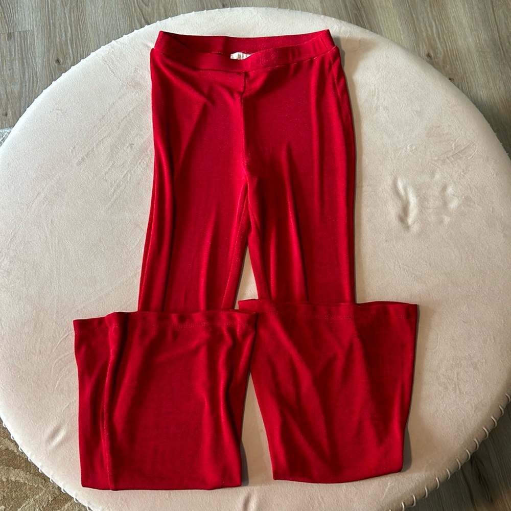 Chic Red Boot Cut Women's Pants